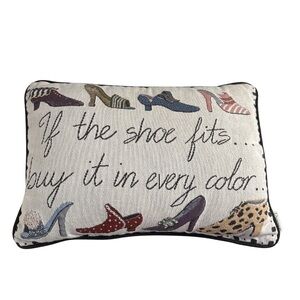 Decorative Shoe Print Accent Pillow